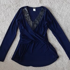 Venus V-Neck Long Sleeve Blouse NWOT